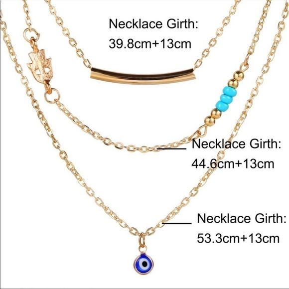🌴🌴🌴 Nazar (evil eye) Multilayer Necklace - Picture 4 of 4